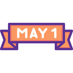 Fototapeta premium may day ribbon