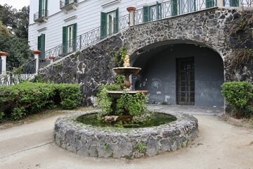 Fototapeta na wymiar Napoli - Fontana della Villa Floridiana