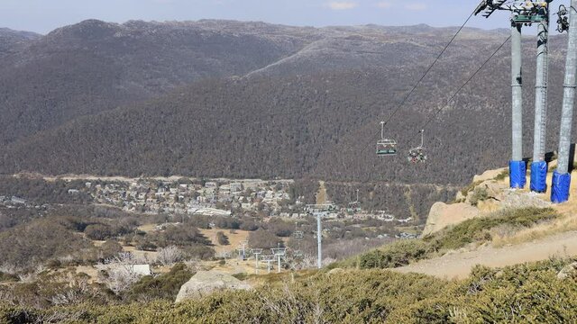 Mount Biking In Snowy Mountains Of Australia – Thredbo Village In 4k.
