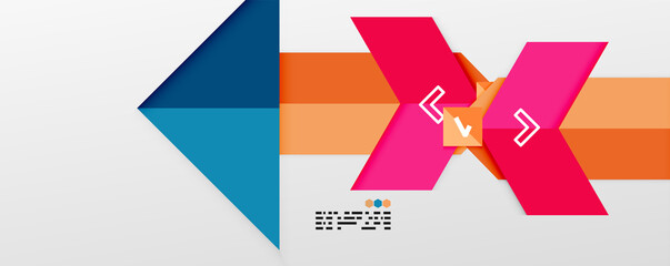 Shiny color triangles and geometric shapes vector abstract background