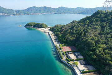 Fototapeta premium 広島県竹原市 大久野島の風景