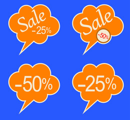 Vector Labels with sale messages