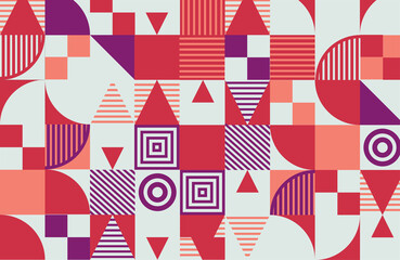 Creative geometric colorful bright background with patterns