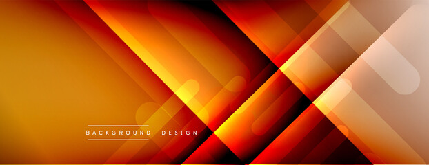 Dynamic lines abstract background. 3D shadow effects and fluid gradients. Modern overlapping forms