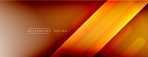 Dynamic lines abstract background. 3D shadow effects and fluid gradients. Modern overlapping forms