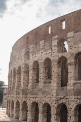 Fototapeta premium Beautiful view of Rome in Italy. Ancient historical ruins, famous monuments, alley's and streets.