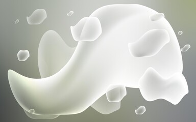 Light Gray vector template with lines, ovals.