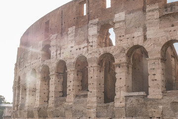 Fototapeta premium Beautiful view of Rome in Italy. Ancient historical ruins, famous monuments, alley's and streets.