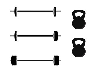 Dumbbell set vector