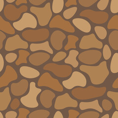 Seamless background of large stones. Vector illustration. Cartoon flat style