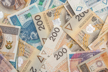 Polish currency 20 50  200 PLN