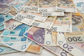 Polish currency 20 50  200 PLN