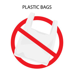 Say no to plastic bags poster.