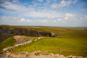 Spring landscape in Cliffs of Moher (Aillte An Mhothair), Ireland