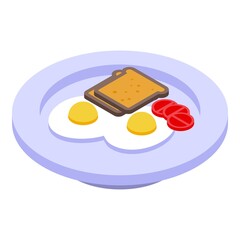 Breakfast time icon. Isometric of Breakfast time vector icon for web design isolated on white background