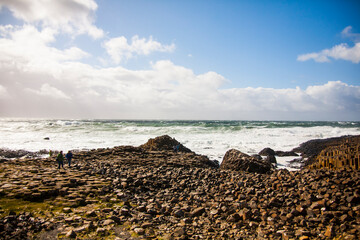 Spring landscape in Giant s Causeway, northern Ireland