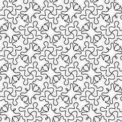 abstract black curves on white. minimalistic vector hand-drawn seamless pattern. simple elements for coloring