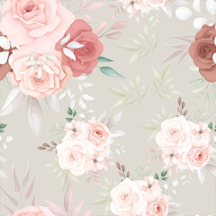 Beautiful soft floral seamless pattern