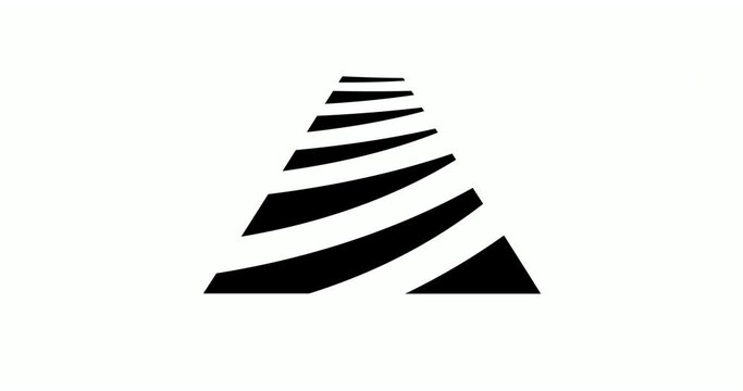 abstract logo with triangle shaped perspective one