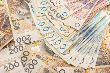 Polish currency 20 50  200 PLN