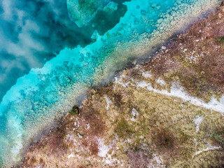 Crystal clear waters of the Cornino lake. Magic