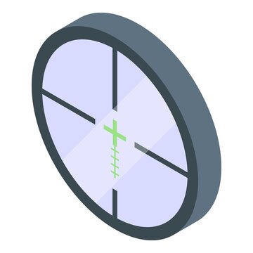Telescopic sight icon. Isometric of Telescopic sight vector icon for web design isolated on white background