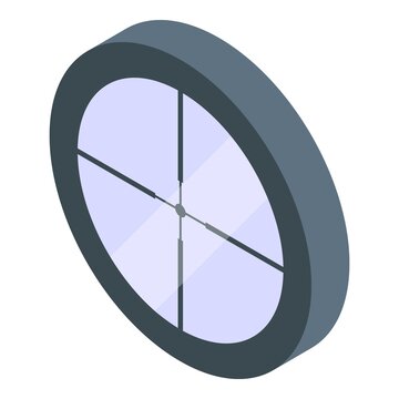 Optical circle sight icon. Isometric of Optical circle sight vector icon for web design isolated on white background