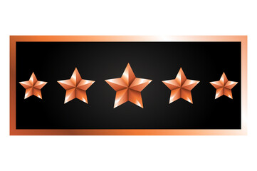 Bronze stars. Copper stars.