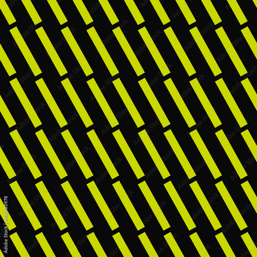 Poster Yellow diagonal sticks pattern. Vector and seamless.