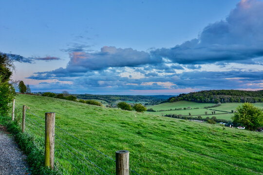 The Turville Valley near Hambleden, Buckinghamshire, England.