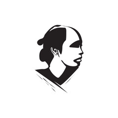 Obraz na płótnie Canvas SImple Logo Samurai black and white logo