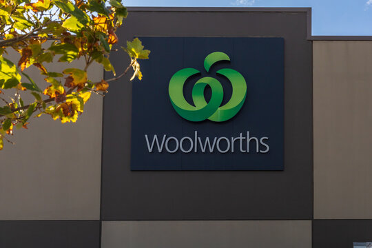 Perth, Australia - May 5, 2021: Woolworths is Australia's second largest retail grocery chain with supermarkets in most suburbs and larger regional towns.