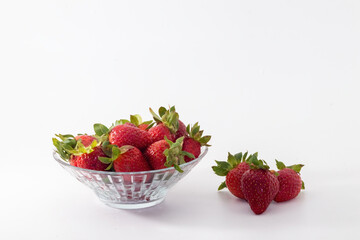 a strawberries isolated on white background