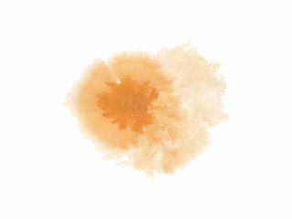 Watercolor abstract background in Dark brown color. Real watercolor texture