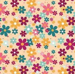 Seamless floral pattern. Suitable for sewing bags, different things, clothes.