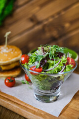salad mix with cherry tomatoes
