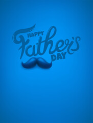 Naklejka na ściany i meble Happy fathers day. Vertical vector greeting card with copy space