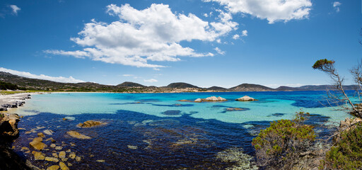 Obraz premium ITALY - SARDINIA - Panoramic view of the east coast of the Asinara Island in the north of Sardinia