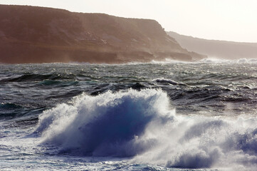 ITALY - SARDINIA - foam on the wave in the sea