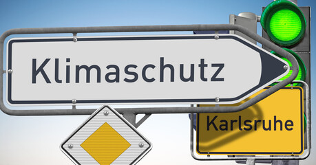 Klimaschutz, Karlsruhe, Signal auf Grün