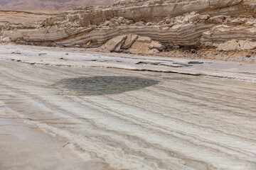 Sinkhole at the Dead Sea, created inside the water