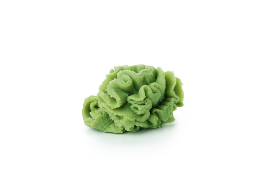 Tasty green wasabi isolated on white background
