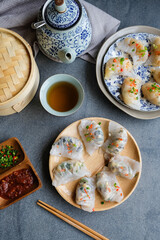 Delicious homemade Nyonya gourmet / Nyonya Chai Kueh aka Steamed Vegetable Dumplings /Choice of vegetables from turnip, carrot to Chinese mushroom, black fungus and even dried shrimps for flavor