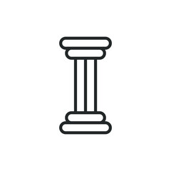 simple icons of court, law and attorney