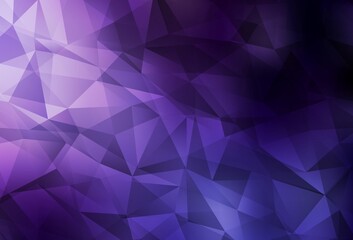 Dark Purple vector triangle mosaic template.