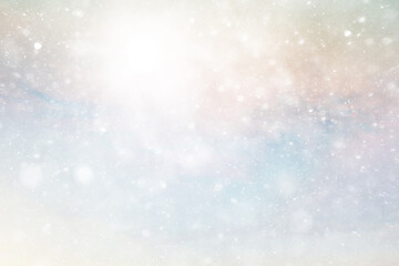 Obraz premium abstract snow background sky snowflakes gradient