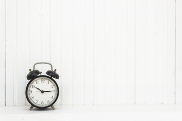 alarm clock on a table