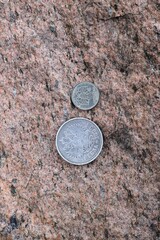 old coins on the ground