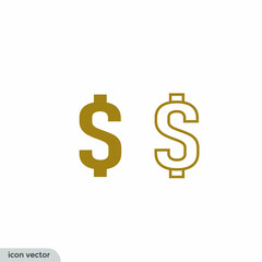 money icon dollar symbol simple design element