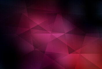 Dark Pink vector gradient triangles texture.